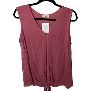 Anthropologie Entro Top Women’s Size M Sleeveless V-Neck Rose Color Rayon NWT